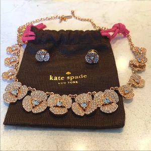 Kate Spade Rose Gold Necklace and Earring Set